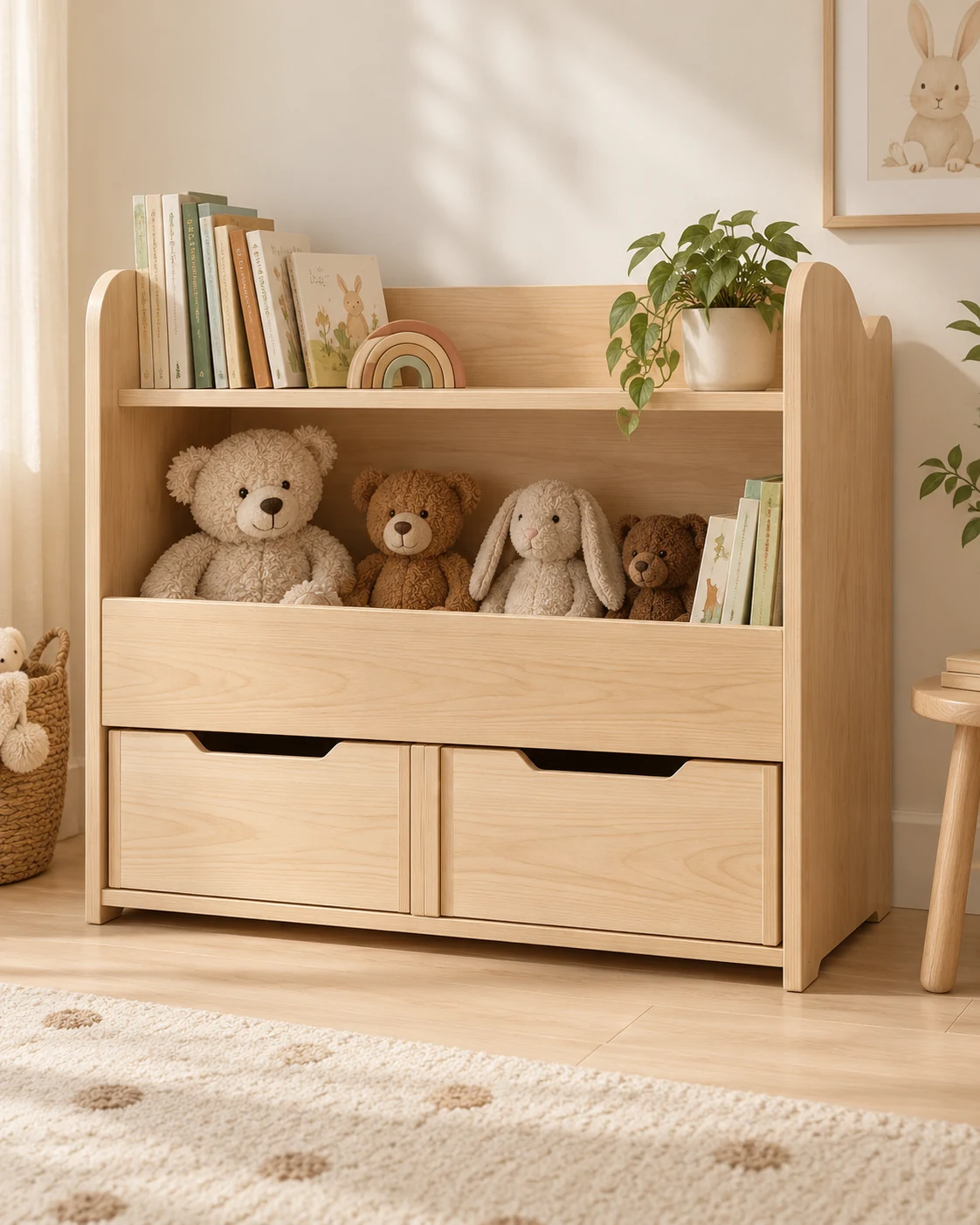 Kids Toy Storage Unit with Drawers