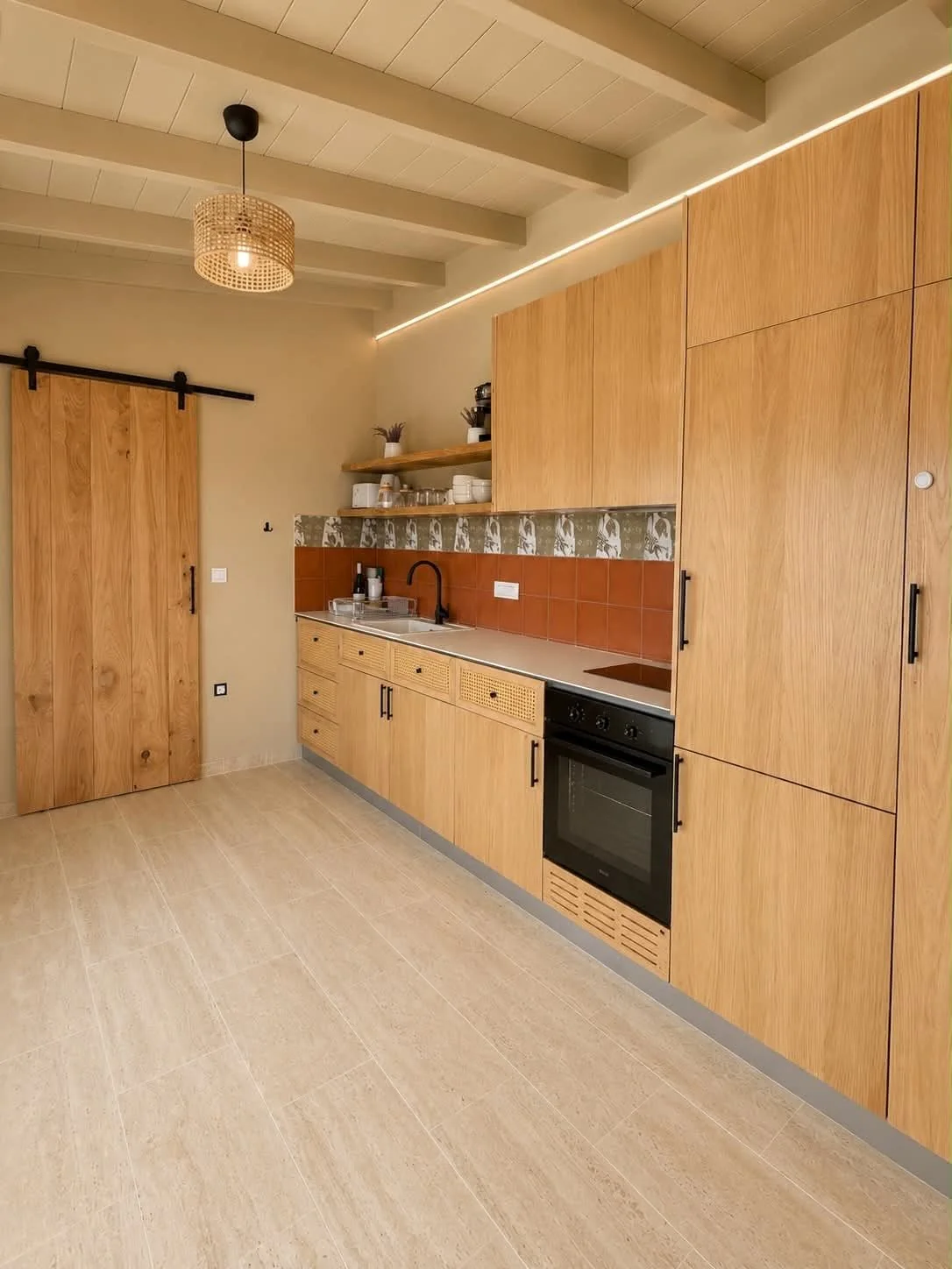 Complete chestnut interior for an Airbnb property