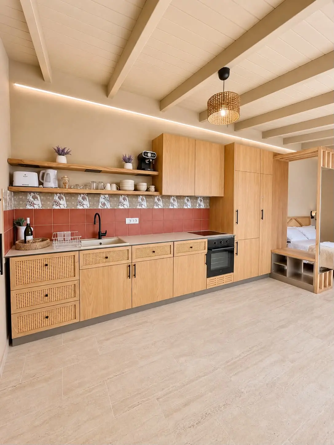 Airbnb project - custom kitchenette and interior furniture