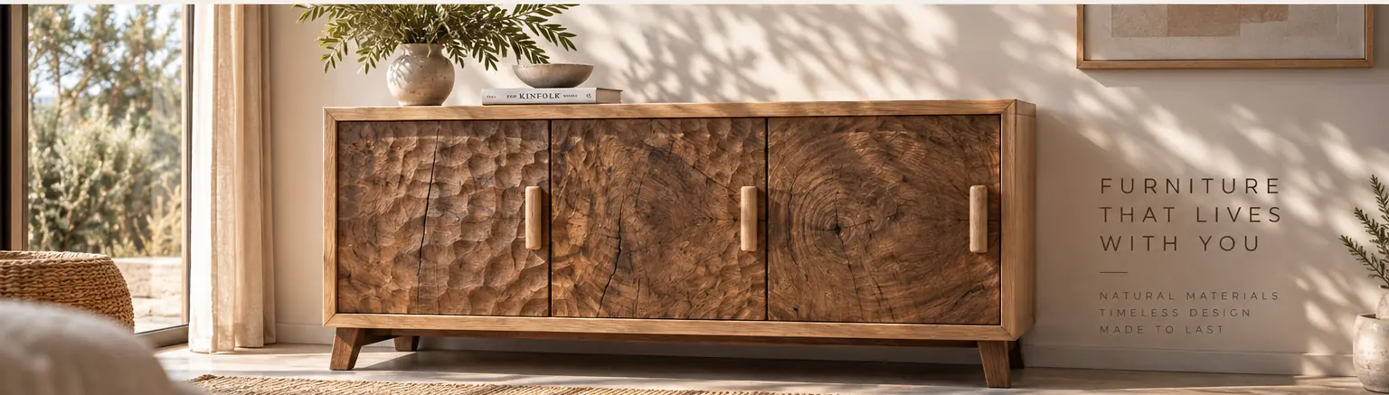 Hand-carved oak sideboard custom furniture project