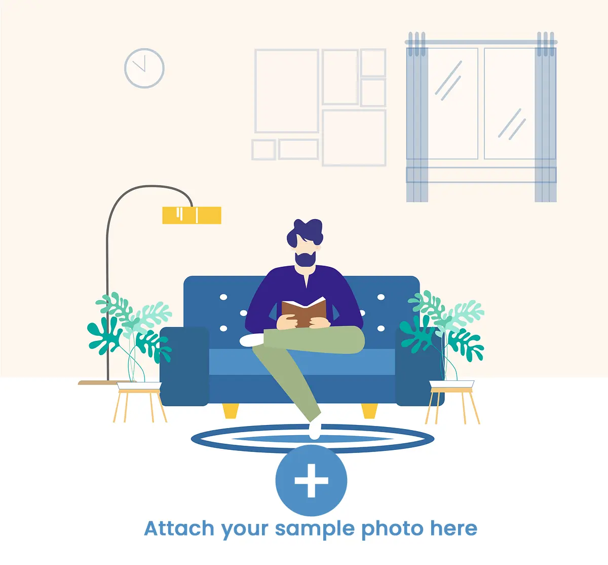 Illustration for sending a sample photo with a custom furniture request